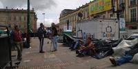 Trabajadores Discapacitados de Norte de Santander acampando en la Plaza de Bolívar